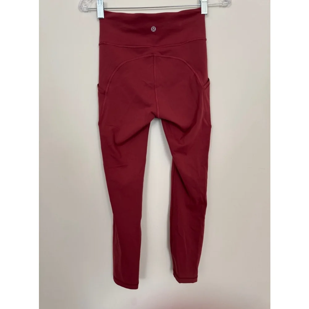 Women's Lululemon Leggings Size 4 Red - Picture 4 of 6